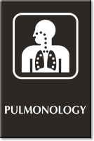 Pulmonology Engraved Hospital Sign with Respiratory Symbol