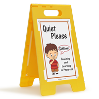 Quiet Please, Teaching Learning In Progress Floor Sign