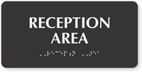 Reception Area Tactile Touch Braille Sign