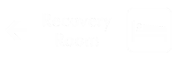 Recovery Room Engraved Sign with Left Arrow Symbol