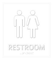 Unisex Restroom Sign with Braille