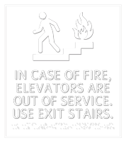 In Case Of Fire Use Stairs Sign