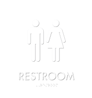 Restroom w/M/F Symbol Sign