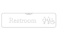 Restroom with Graphic ShowCase™ Wall Sign