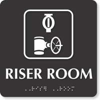 Riser Room TactileTouch™ Sign with Braille