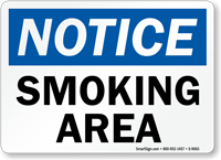 Notice: Smoking Area