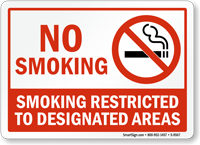 No Smoking. Smoking Restricted Sign