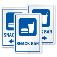 Snack Bar Sign with Symbol