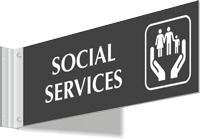 Social Services Corridor Projecting Sign