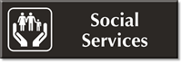 Social Services Engraved Sign with Family Counselor Symbol