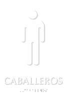 Caballeros Spanish Male Restroom Braille Sign
