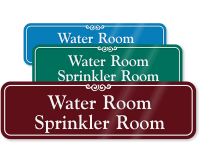 Water Sprinkler Room Sign