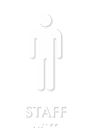 Staff Braille Sign with Male Pictogram