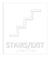 Stairs Exit Contour Regulatory Sign
