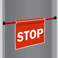 Stop Door Barricade Sign