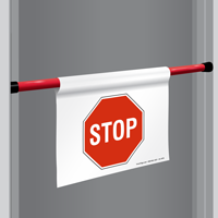 Stop Door Barricade Sign