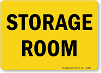 Storage Room Sign
