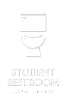Student Restroom Toilet Symbol Sign