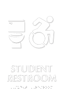 Student Restroom Toilet And New ISA Symbol Sign