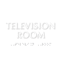 Television Room TactileTouch™ Braille Sign