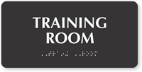 Training Room Tactile Touch Braille Sign