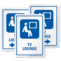 TV Lounge Hospital Sign