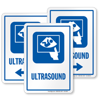 Ultrasound Hospital Sonography Sign with Pregnancy Scan Symbol