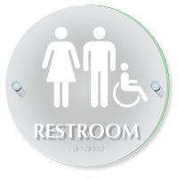 Unisex And Handicap Restroom ClearBoss Sign