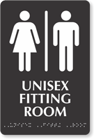 Unisex Fitting Room Braille Sign