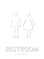 Restroom, Unisex, 11.375 in. x 8.375 in. Sign