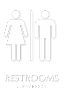 Unisex Restrooms TactileTouch Braille Sign