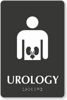 Urology TactileTouch Braille Hospital Sign