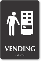 Vending TactileTouch Braille Sign