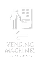 Vending Machines Left Arrow Symbol Sign with Braille
