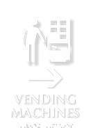 Vending Machines Right Arrow Symbol Sign with Braille