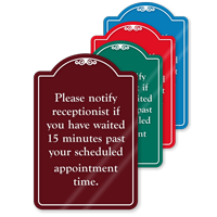 Notify For Scheduled Appointment ShowCase Sign