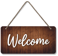 Welcome Wood Sign