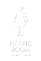Women Fitting Room TactileTouch™ Sign with Braille
