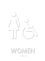 Women Bathroom, Women/Handicapped Sign