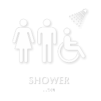 Shower Braille Women, Men, ISA Symbols Sign