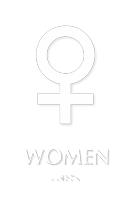 Venus Women Braille Restroom Sign