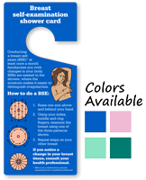 Breast Self-Examination Shower Card Hang Tag