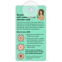 Breast Self-Examination Shower Card Suction Cup Tag