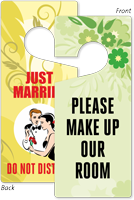 Make Up Our Room/Just Married 2-Sided Housekeeping Tag