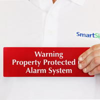 Warning Property Protected Alarm System Sign