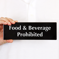 Food Beverage Prohibited Sign