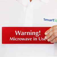 Warning Microwave Use Sign