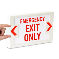 Emergency Exit Only LED Exit Sign with Battery Backup