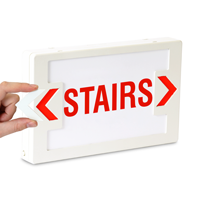 Stairs LED Exit Sign with Battery Backup