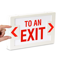 To An Exit LED Exit Sign with Battery Backup